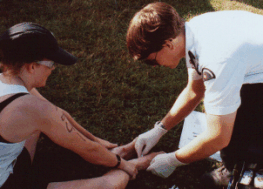 Routine treatment at a local marathon...